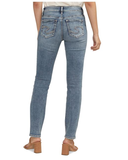 Silver Jeans Co. Blue Elyse Faded Straight-leg Jeans