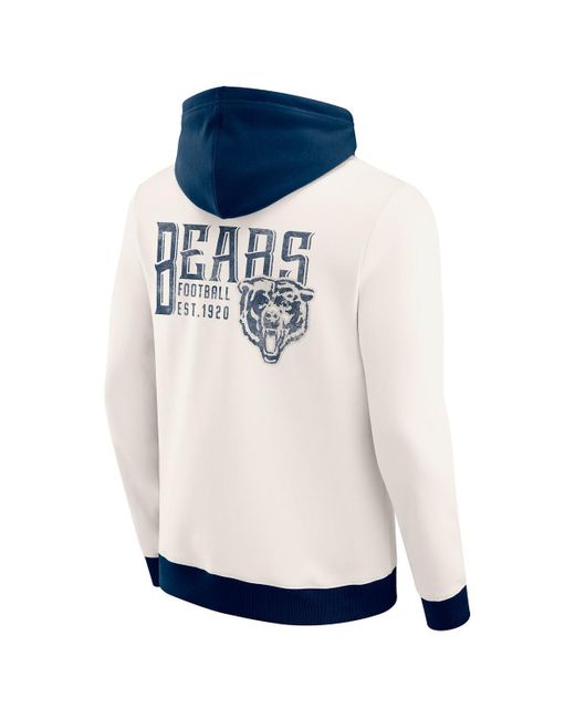 Fanatics Blue Darius Rucker Collection By Chicago Bears Distressed Graphics Full-zip Hoodie for men