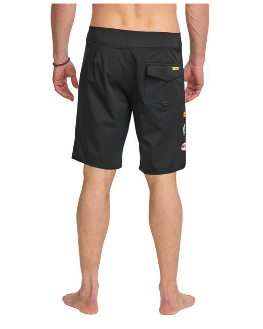Quiksilver Black Pacifico Straight Leg 18.5 Boardshorts for men