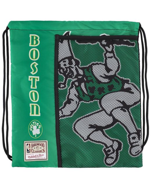 Mitchell & Ness Green And Boston Celtics Hardwood Classics Team Logo Cinch Bag