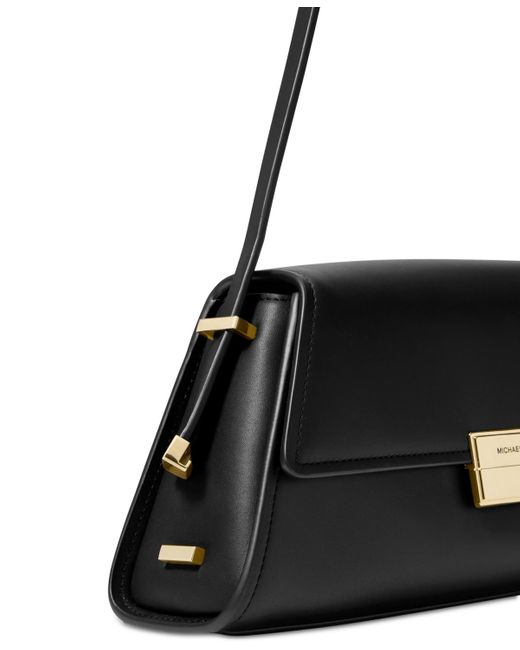 Michael Kors Black Michael Ludlow Small Leather Convertible Shoulder Bag