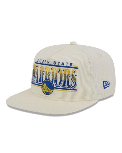 KTZ Gray Golden State Warriors Team Bar Lightweight Corduroy Golfer Snapback Hat for men