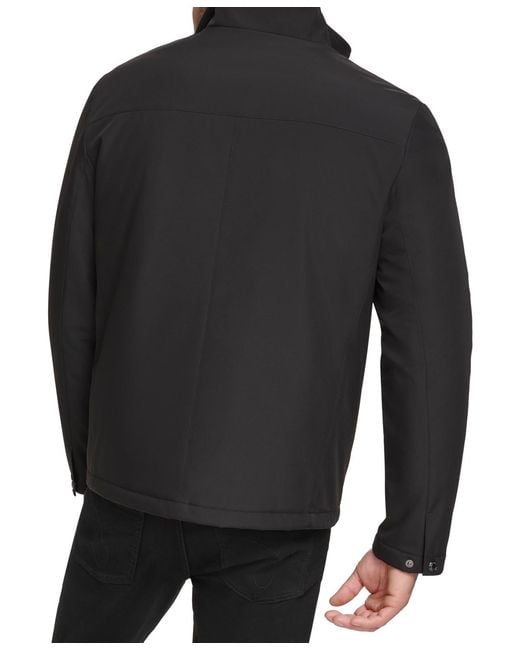 Calvin Klein Black Classic Midweight Stand Collar Jacket for men