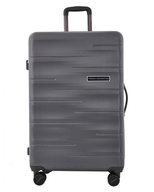 French Connection Black 4pc Expandable Rolling Hardside luggage Set