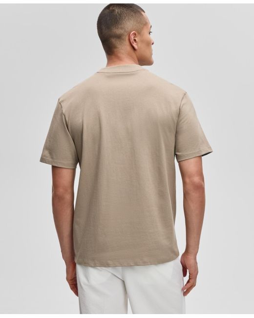 Boss Natural Hugo By Dapolino Relaxed Fit Short Sleeve Crewneck T-shirt for men
