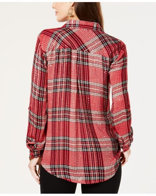 売れ筋商品|||スタイルアンドコー カットソー トップス レディース Women's Plaid Button-Down Perfect Shirt, Exclusively at Macy's White Black Style & Co Women's Plaid Button-Down Perfect Shirt