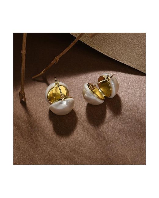 SOH Metallic Pellet Stud Earrings