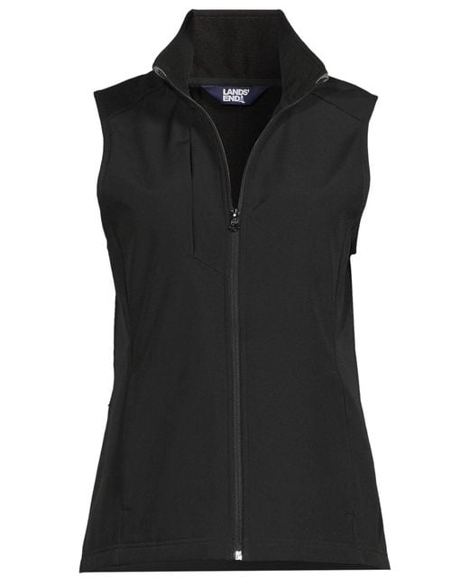 Lands' End Black Soft Shell Vest
