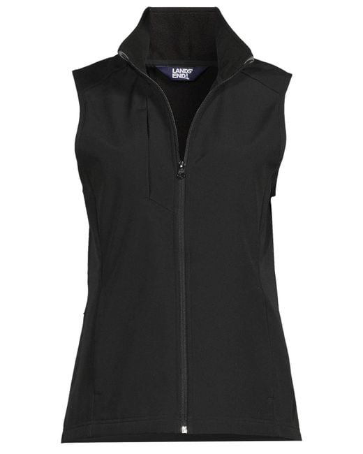 Lands' End Black Soft Shell Vest
