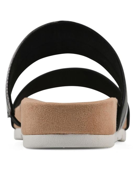White Mountain Brown Tammy Slide Slip-on Sandals
