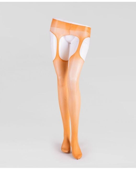 lechery-lustrous-silky-shiny-sheer-suspender-crotchless-high-waist