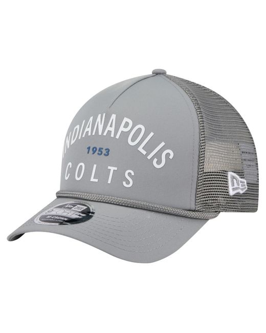 KTZ Gray Â Indianapolis Colts Active Minimalist M-crown A-frame 9forty Adjustable Hat for men
