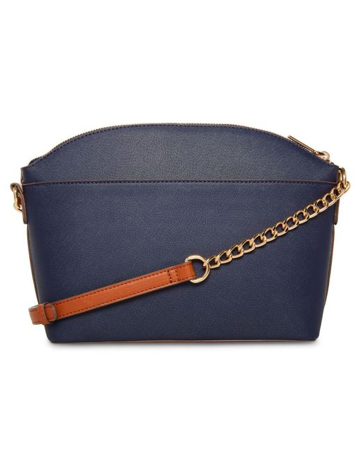 Anne Klein Curved Crossbody in Blue Lyst