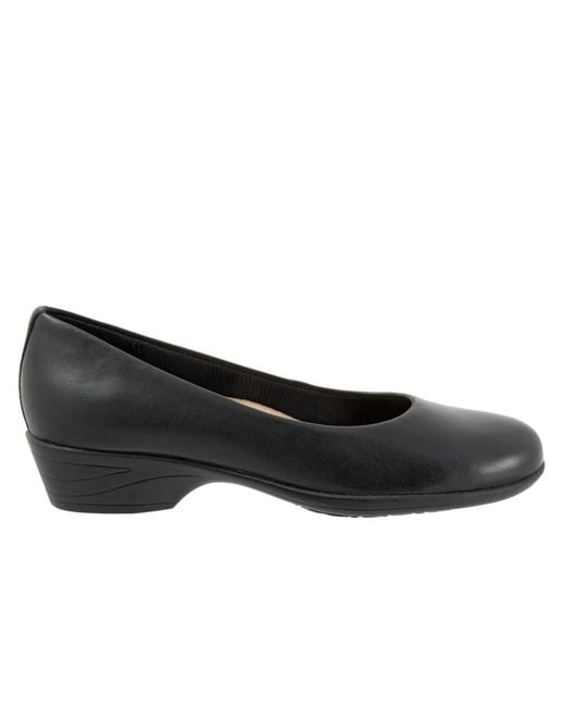 Trotters Black Rozalin Flat