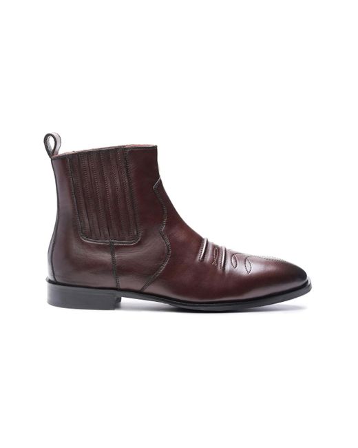 Carlos By Carlos Santana Brown Durango Chelsea Boots for men