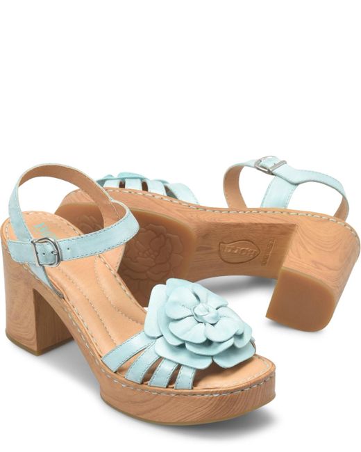 Born Blue Nectar Square Toe Sandals