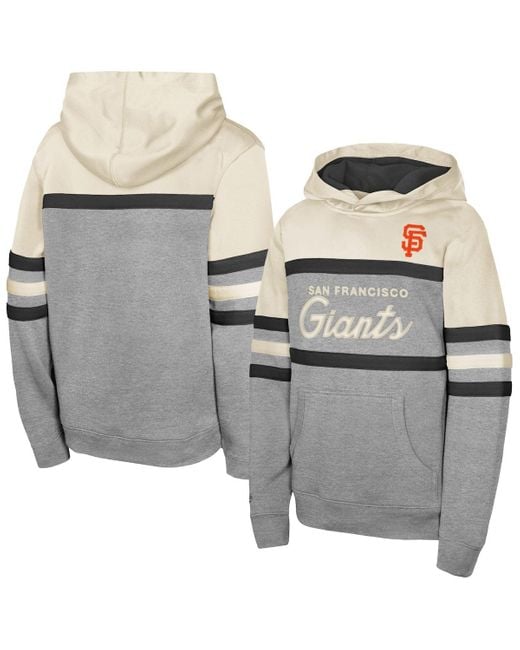 Mitchell & Ness Gray San Francisco Giants Head Coach Pullover Hoodie for men