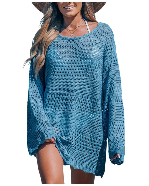 CUPSHE Blue Seaside Whispers Crocheted Cover-up