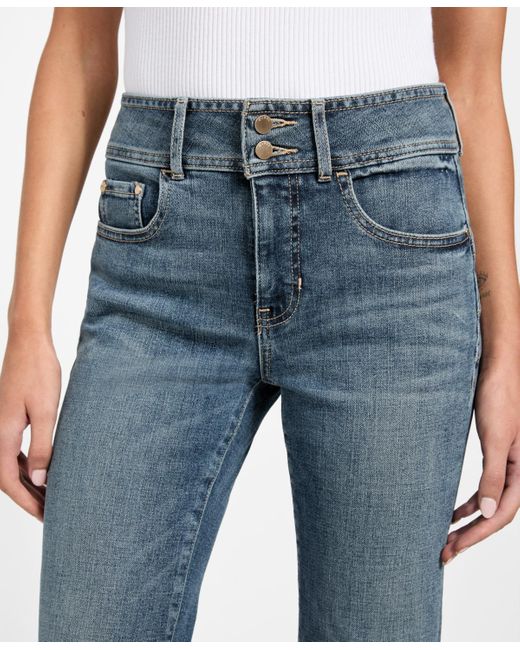 Guess Blue Shape-up Straight Leg Jeans