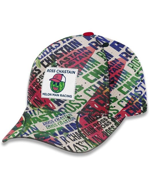 Trackhouse Racing Team Collection White Ross Chastain Sublimated Melon Man Adjustable Hat for men