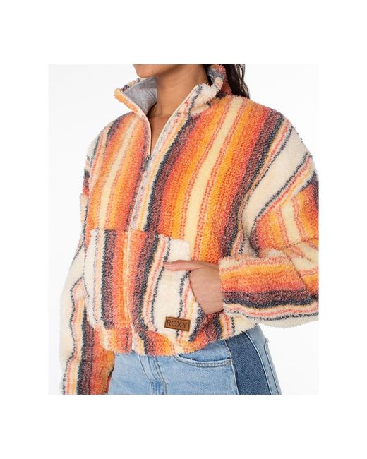 Roxy Multicolor Cold Surf Full-zip Mock Neck Top