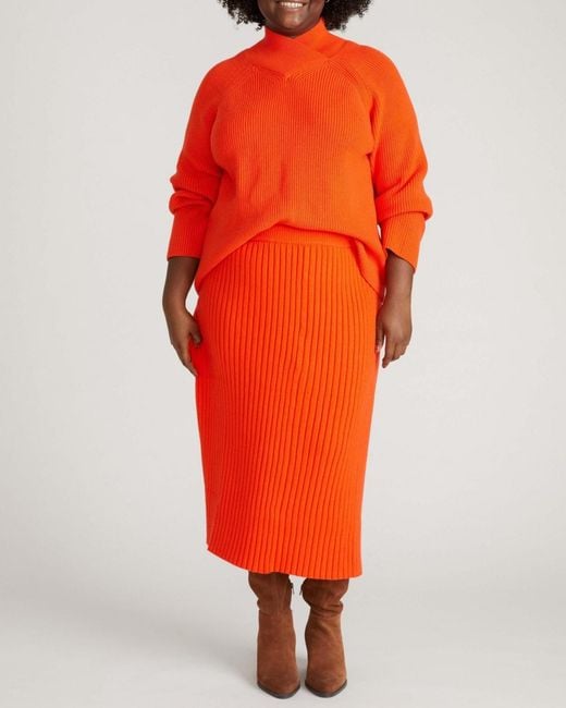 UNIVERSAL STANDARD Orange Plus Size Risa Sweater Skirt