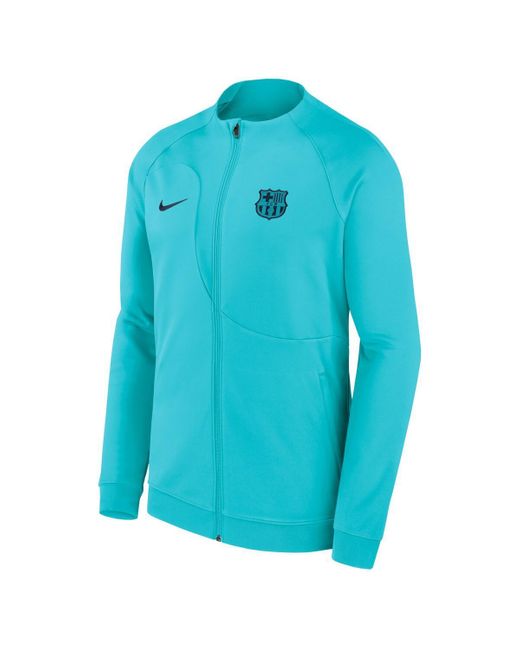 Nike Blue Barcelona 2023 Academy Pro Anthem Full-zip Jacket for men