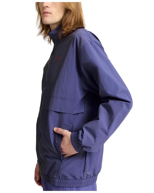 PUMA Blue Regular-fit Full-zip Windbreaker for men