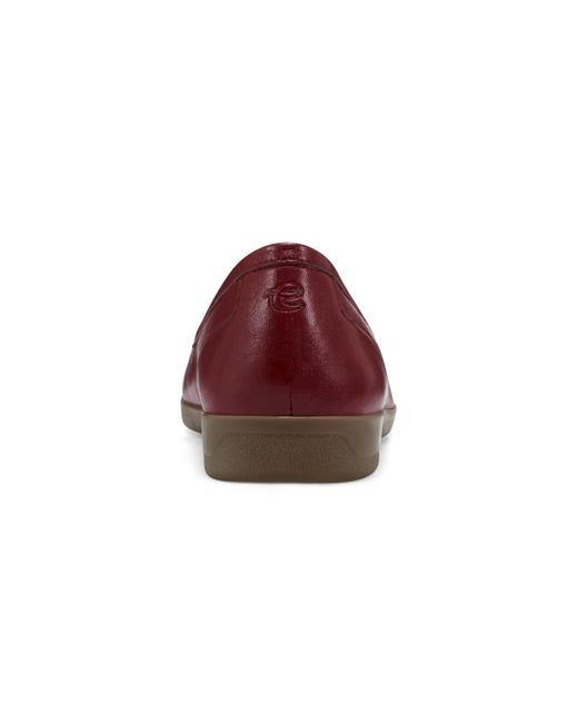 Easy Spirit Red Devitt Square Toe Slip-on Casual Flats