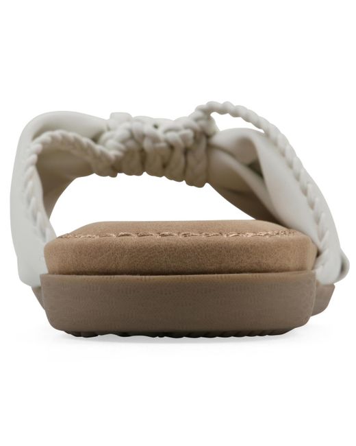 White Mountain Gray Fasha Slide Slip-on Sandals