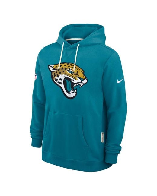Nike Blue Jacksonville Jaguars Sideline Initial Home Performance Pullover Hoodie for men