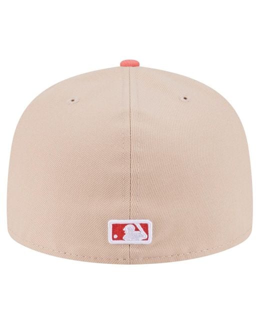 KTZ Pink Light Beige/coral Baltimore Orioles Two-tone Color Pack A-frame 59fifty Fitted Hat for men