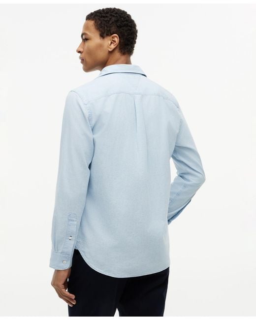Tommy Hilfiger Blue Chambray Solid Shirt for men