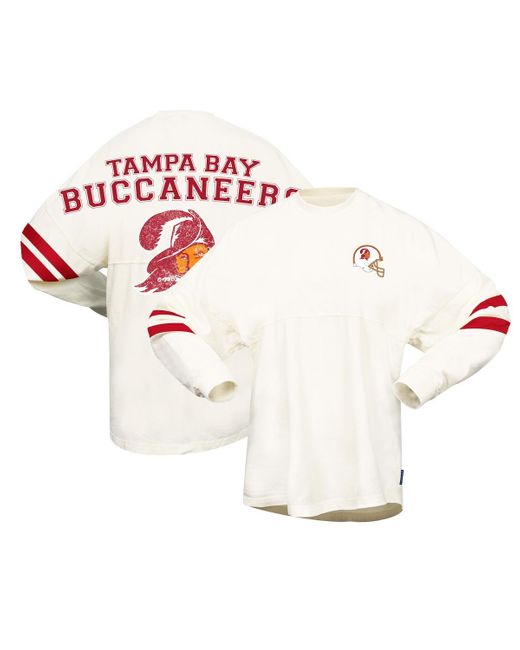 Spirit Jersey White Distressed Tampa Bay Buccaneers Gridiron Classics Retro T-shirt