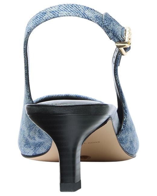 Michael Kors Blue Pointed Toe Cap Slingback Pumps