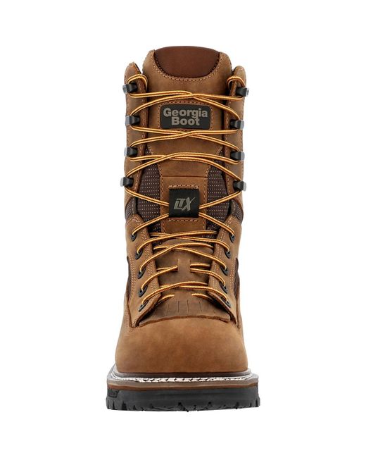 Georgia Boot Brown Ltx Logger 9" Waterproof Work Boot