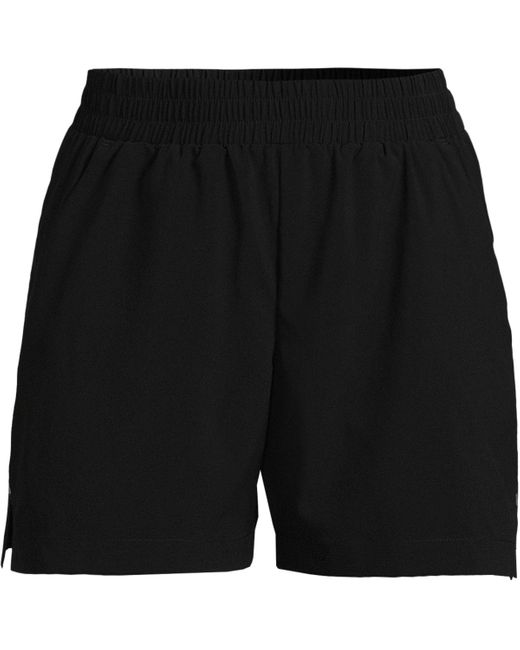 Lands' End Black Active Packable Lightweight Woven 5" Shorts