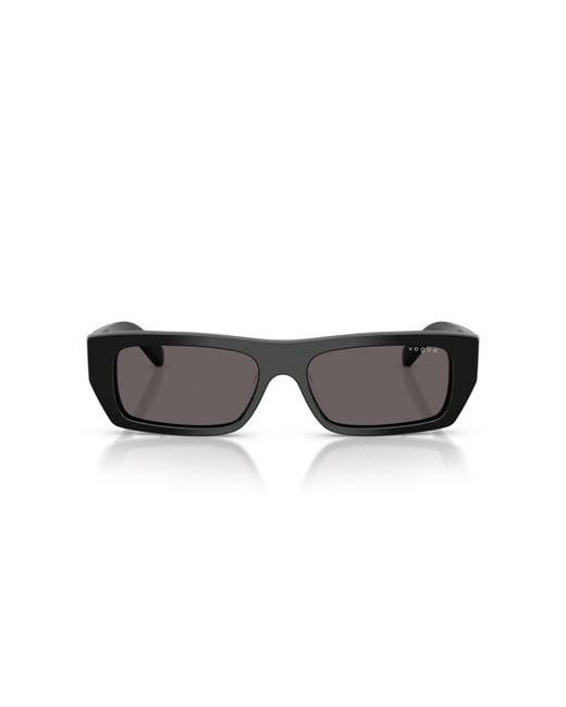 Vogue Eyewear Black Rectangle Sunglasses