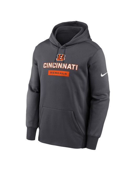 Nike Black Cincinnati Bengals Toss Sweep Performance Pullover Hoodie for men
