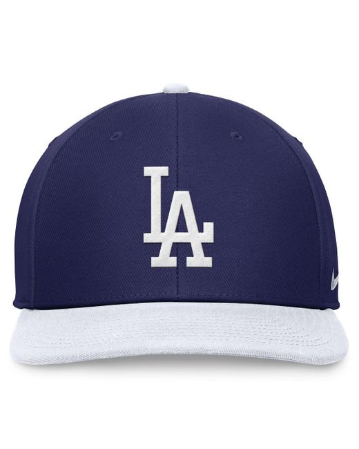 Nike Blue Royal/white Los Angeles Dodgers Evergreen Two-tone Snapback Hat for men