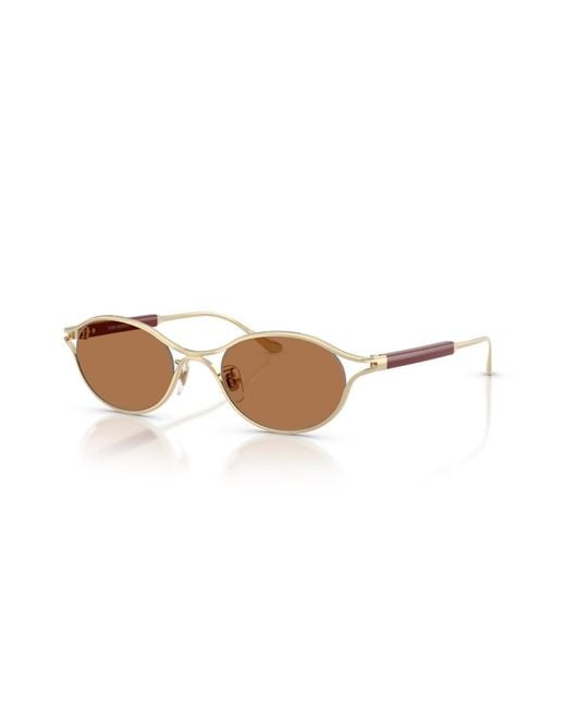 Tory Burch White Oval Sunglasses
