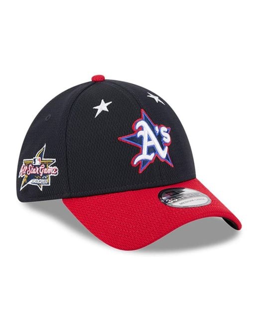 KTZ Blue Navy/red Detroit Tigers 2025 Mlb All-star Game Workout 39thirty Flex Hat for men