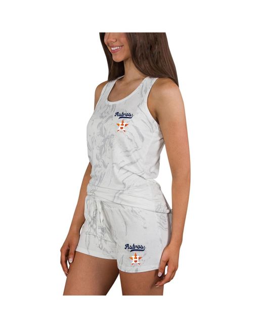 Concepts Sport White 2-pieace Houston Astros Quartz Tank Top And Shorts Set