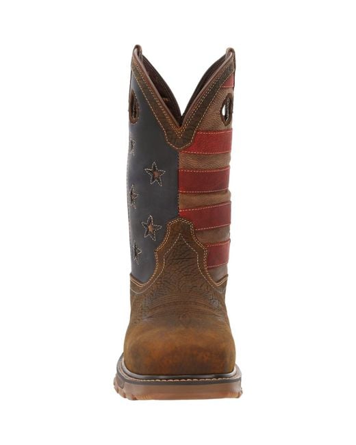 Durango Brown Maverick Xp Composite Toe Waterproof Western Work Boot for men