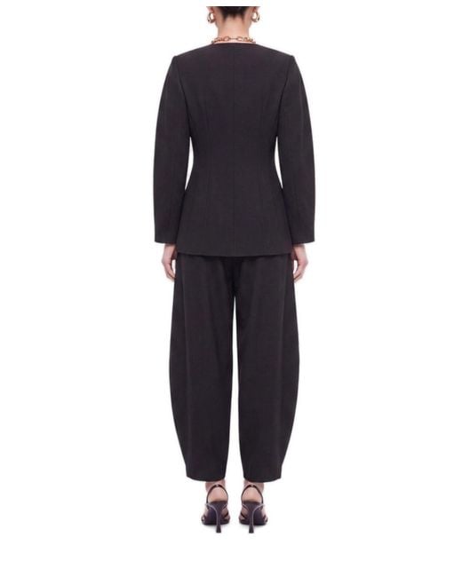 Nocturne Black Ring Button Wrap Front Jacket