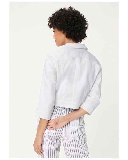 Olsen White Cropped Jacket