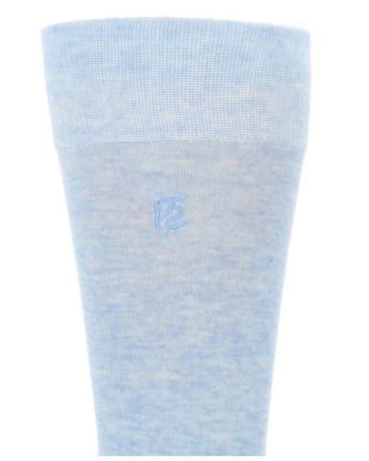 Perry Ellis Blue Heathered Patterned Socks for men
