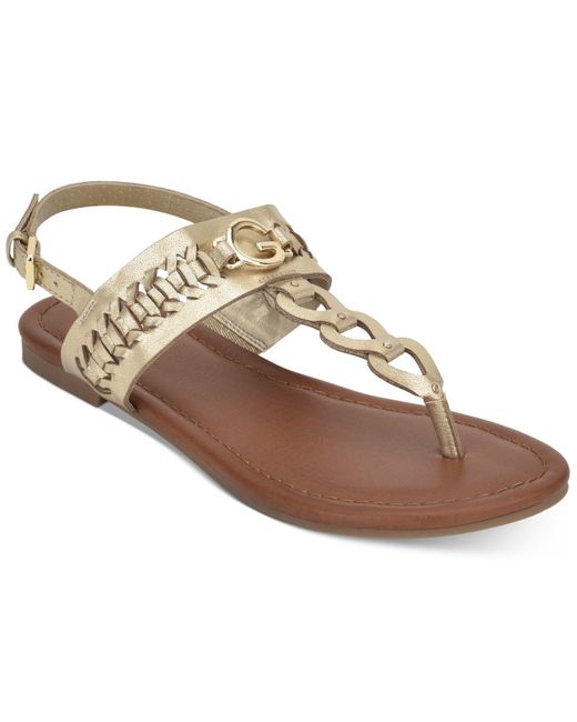 G by Guess Metallic Gbg Los Angeles Lovey Flat Sandals