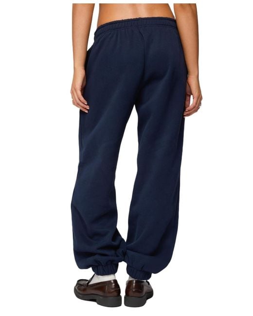 Edikted Blue Jayce Sweatpants