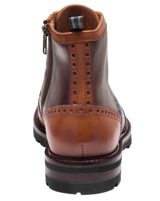 Johnston & Murphy Brown Britton Wingtip Boots for men